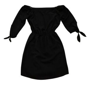 GUESS Black Off-the-Shoulder Dress - XS/TP - Bow Tie Sleeves